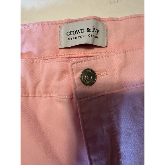 Crown And Ivy Jeans Women’s 16W Meadow Pink High Rise Skinny Denim Stretch - Picture 5 of 10